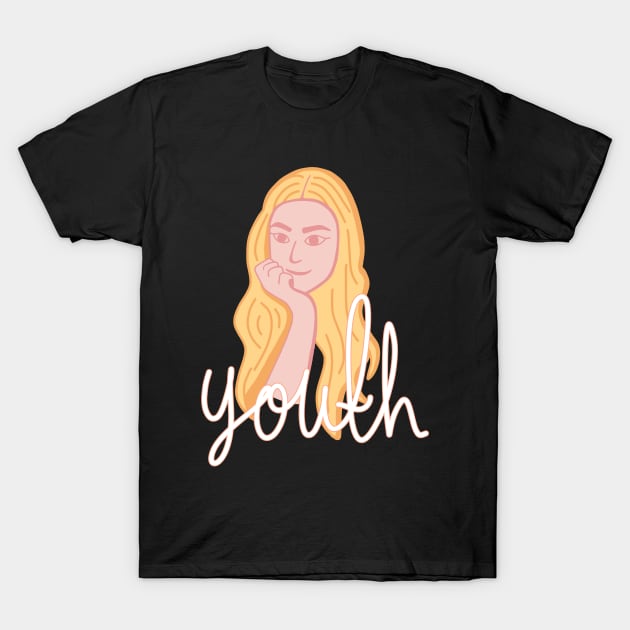 Youth - Blonde Girl T-Shirt by supernofaa